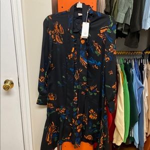 Tori Burch belted silk  shirt dress